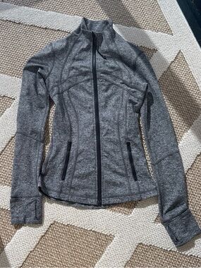 lululemon define jacket Heathered Gray Full-Zip Utility Jacket